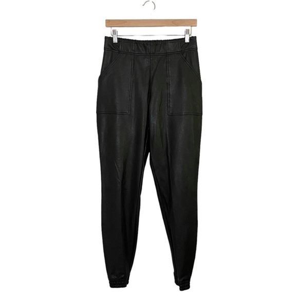 Spanx Leather Like Jogger Pull On Pant Noir Black Medium - Picture 5 of 16